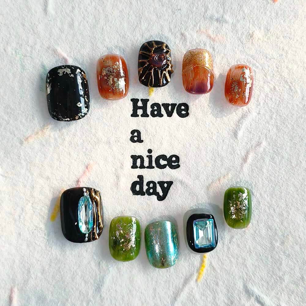 cute short square nails