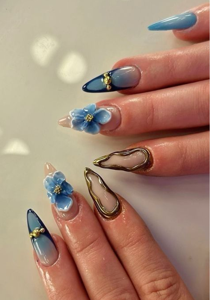 blue nail designs