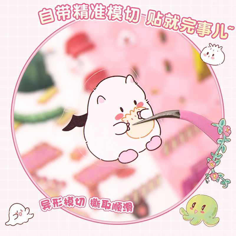 Springtime Bear Cottage DIY 3D Scene Stickers 3 Lovely Miniature Scenes(L)