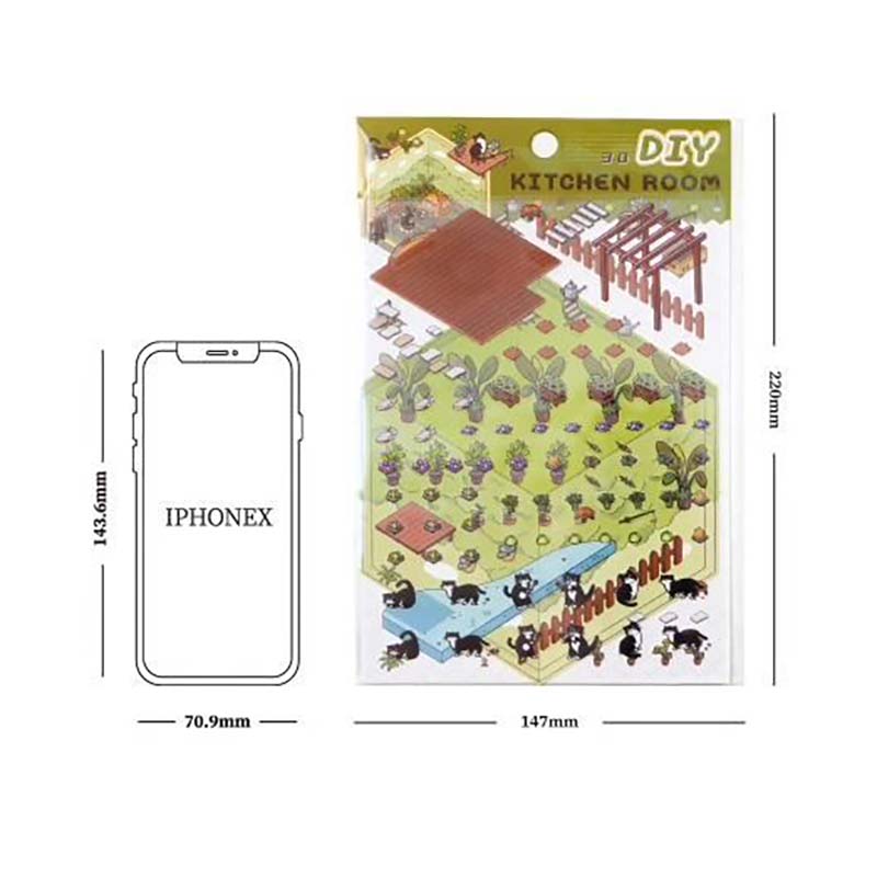 Warm Breezes DIY 3D Scene Stickers 4 Cute Miniature Scenes(S)