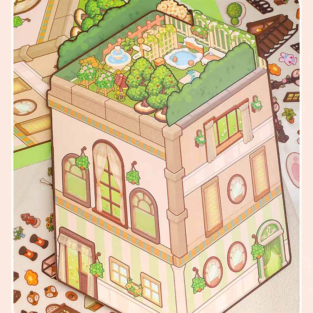 Apartment Homestay DIY 3D Scene Stickers 2 Cute Miniature Scenes