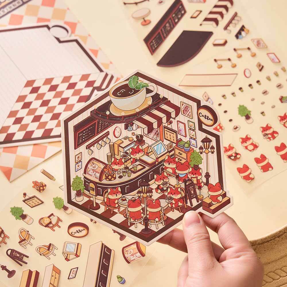 Cosmic Fairytale DIY 3D Scene Stickers 4 Cute Miniature Scenes
