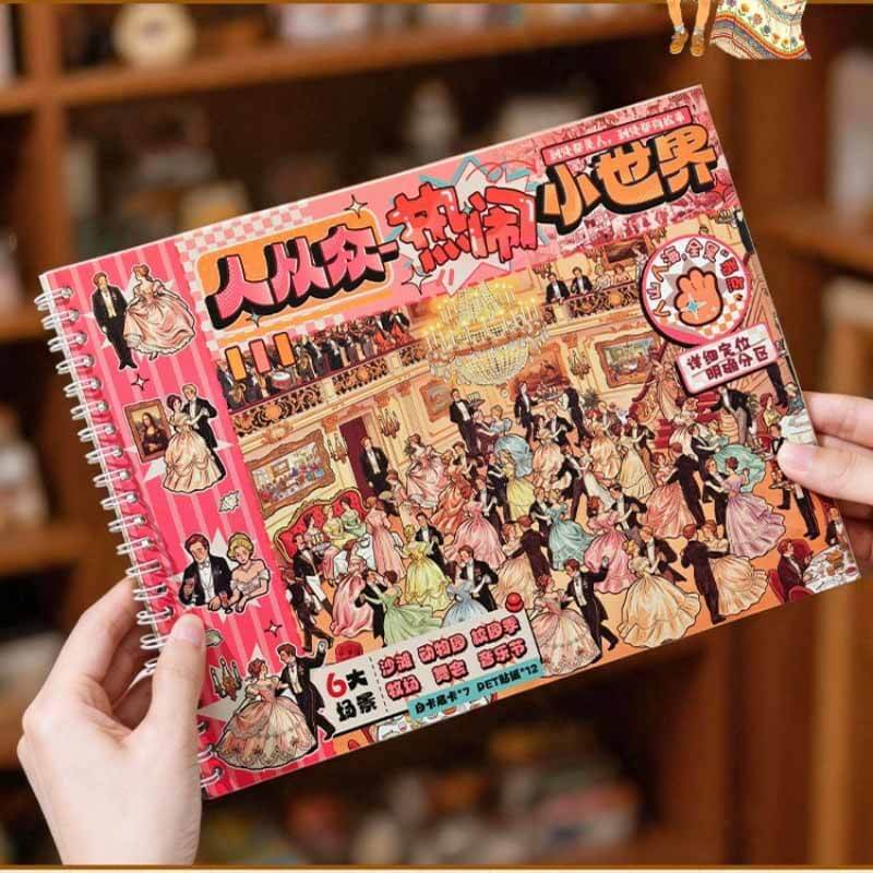 Lively Little World Book 3D Scene Stickers With Guide Lines(L)