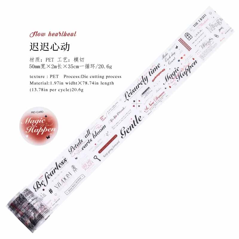 Romantic Handwritten Journal Decoration DIY Tape Stickers