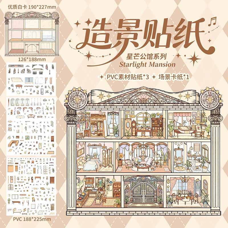 Apartment Life DIY 3D Scene Stickers 3 Cute Scenes(L)