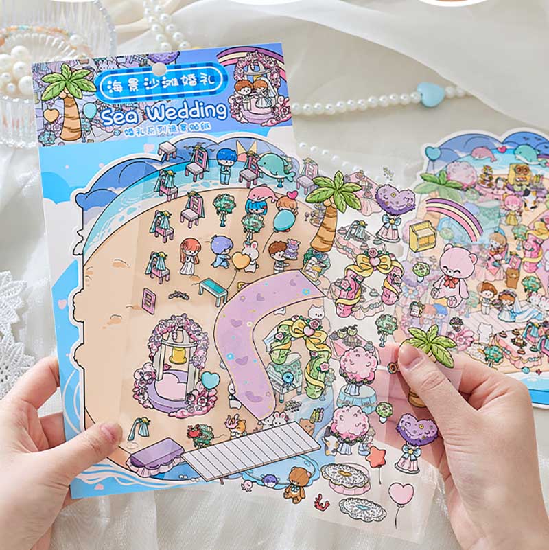 Eternal Vows DIY 3D Scene Stickers 4 Cute Miniature Scenes