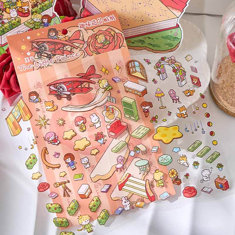 Romance Odyssey DIY 3D Scene Stickers 4 Cute Miniature Scenes(S)