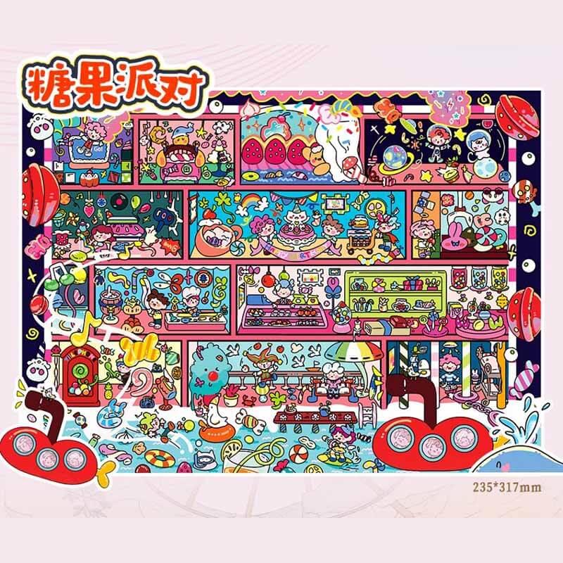 Sweet Dreamland DIY 3D Scene Stickers 2 Cute (L)