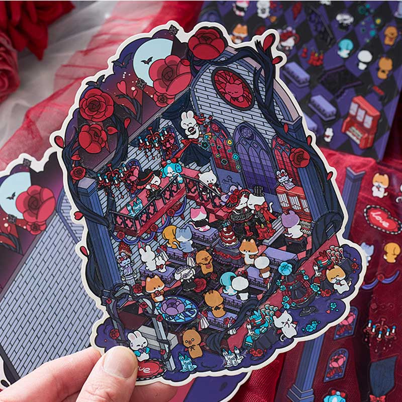 Eternal Vows DIY 3D Scene Stickers 4 Cute Miniature Scenes(M)