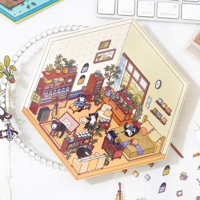 Warm Breezes DIY 3D Scene Stickers 4 Cute Miniature Scenes(S)