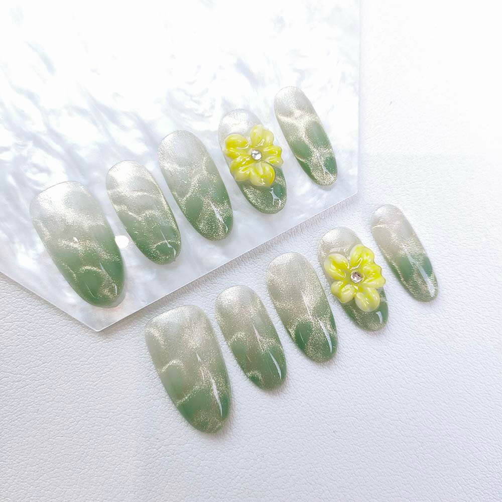 Beauty Art Garden Press On Nails Aqua Daze 138