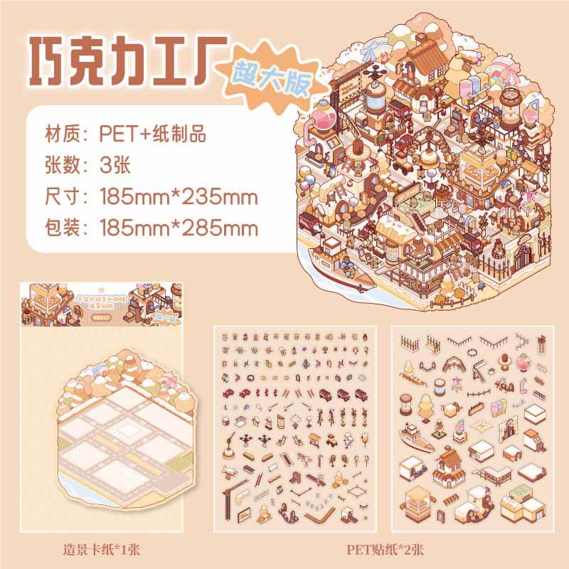 Enchanted Enterprises DIY 3D Scene Stickers 3 Cute Miniature Scenes