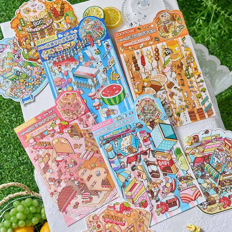 Flavors of Summer DIY 3D Scene Stickers 4 Cute Miniature Scenes(M)
