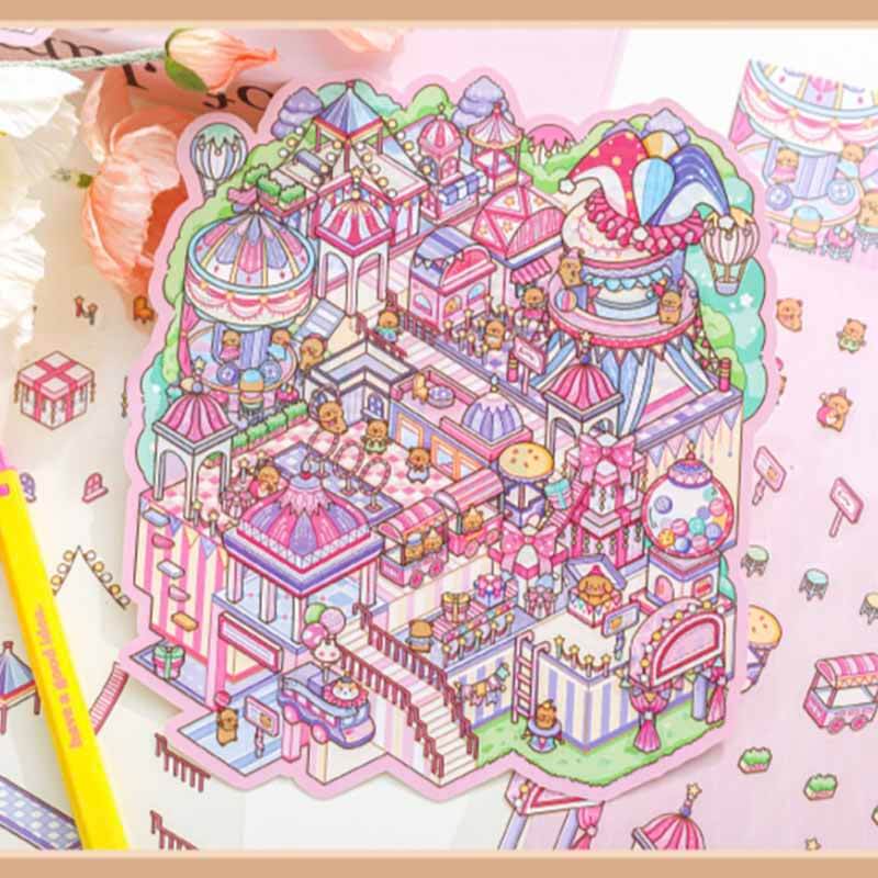 Enchanted Enterprises DIY 3D Scene Stickers 3 Cute Miniature Scenes