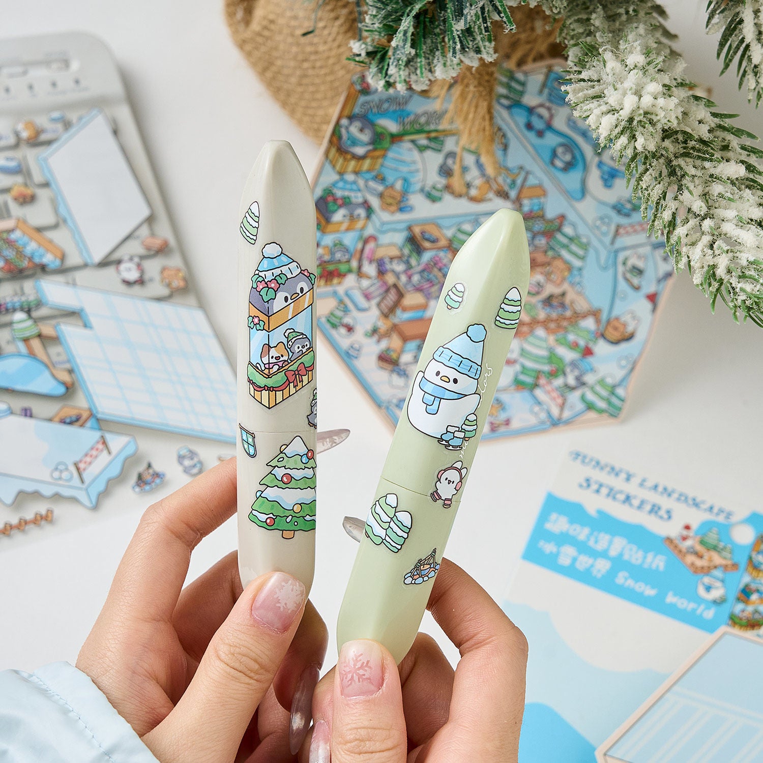 Magic Party Collection Scene Stickers - 4 Cute Miniature Scenes(S)