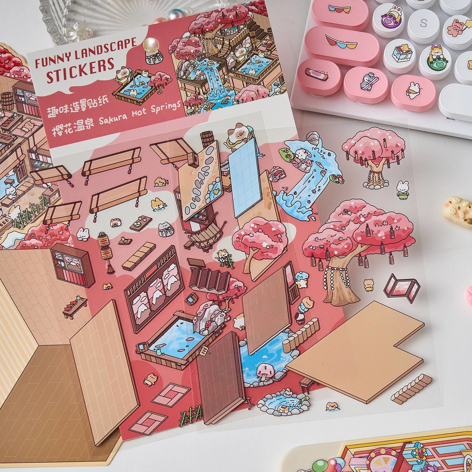 Magic Party Collection Scene Stickers - 4 Cute Miniature Scenes(S)