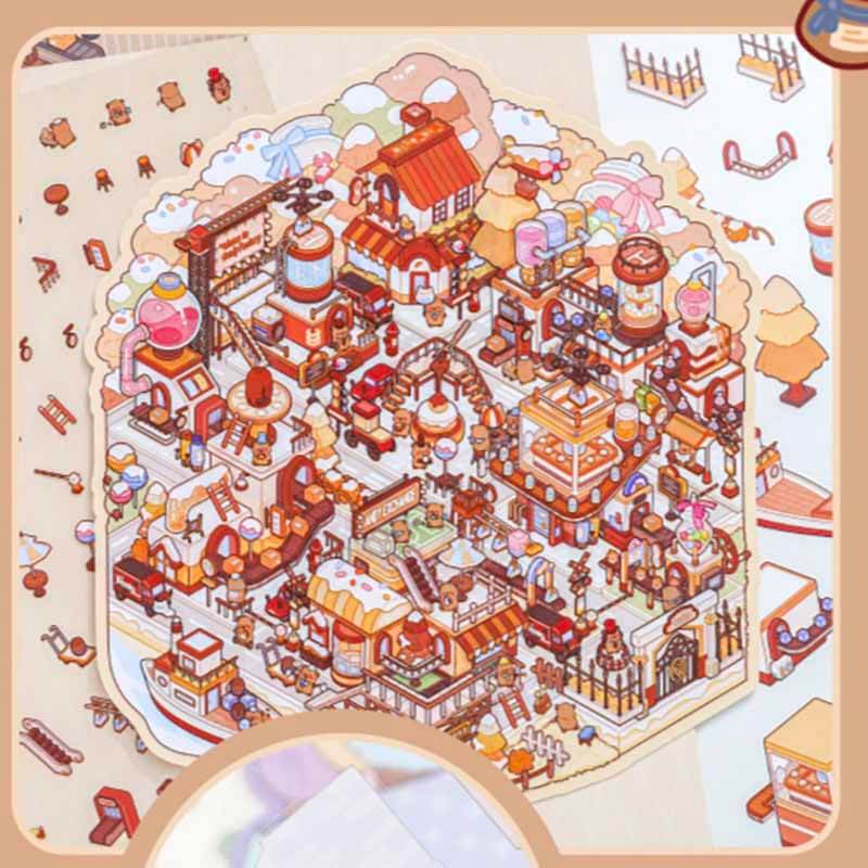 Enchanted Enterprises DIY 3D Scene Stickers 3 Cute Miniature Scenes