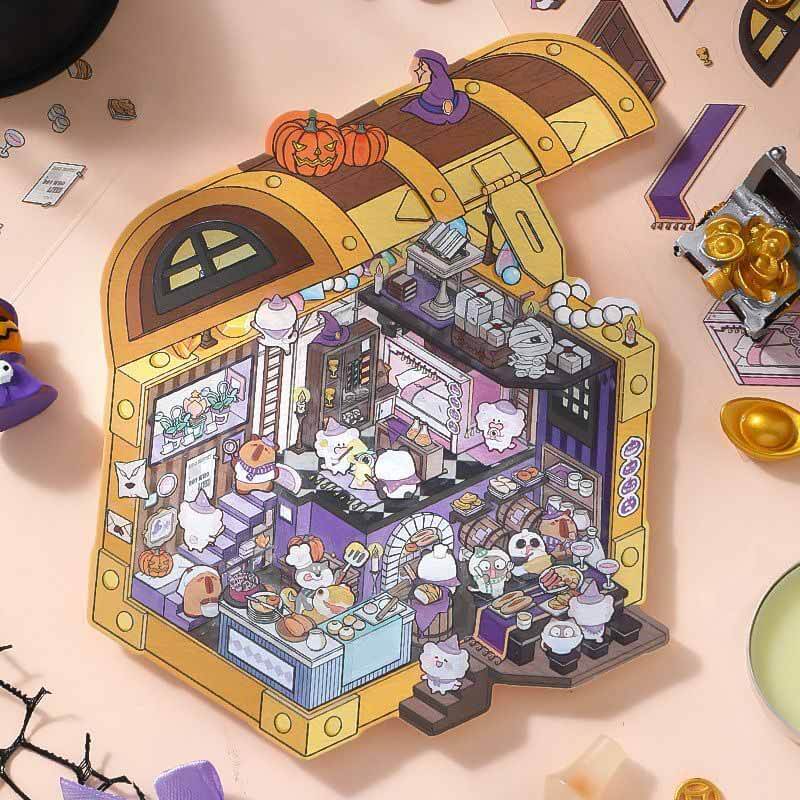 Magic Ark World DIY 3D Scene Stickers - 4 Cute Miniature Scenes