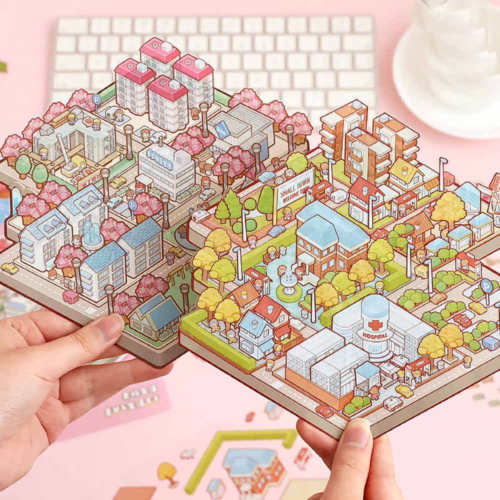 Dodo's World DIY 3D Scene Sticker - 2 Cute Miniature Scenes(M)