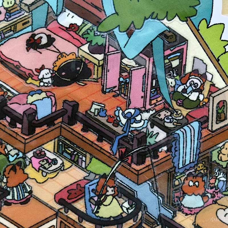 Alice's Life DIY 3D Scene Sticker Collection 2 Cute Miniature Scenes(L)