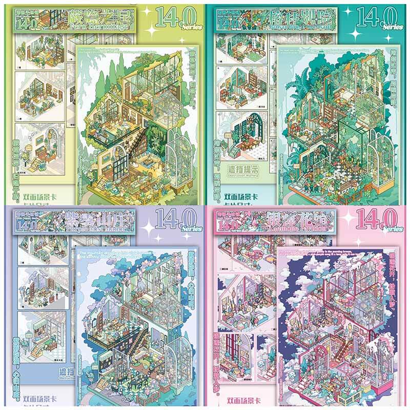 Fernwood Retreat DIY 3D Scene Stickers With Guide Lines(XL)