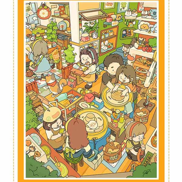 Artisan Street DIY 3D Scene Stickers 4 Cute Scenes(L)