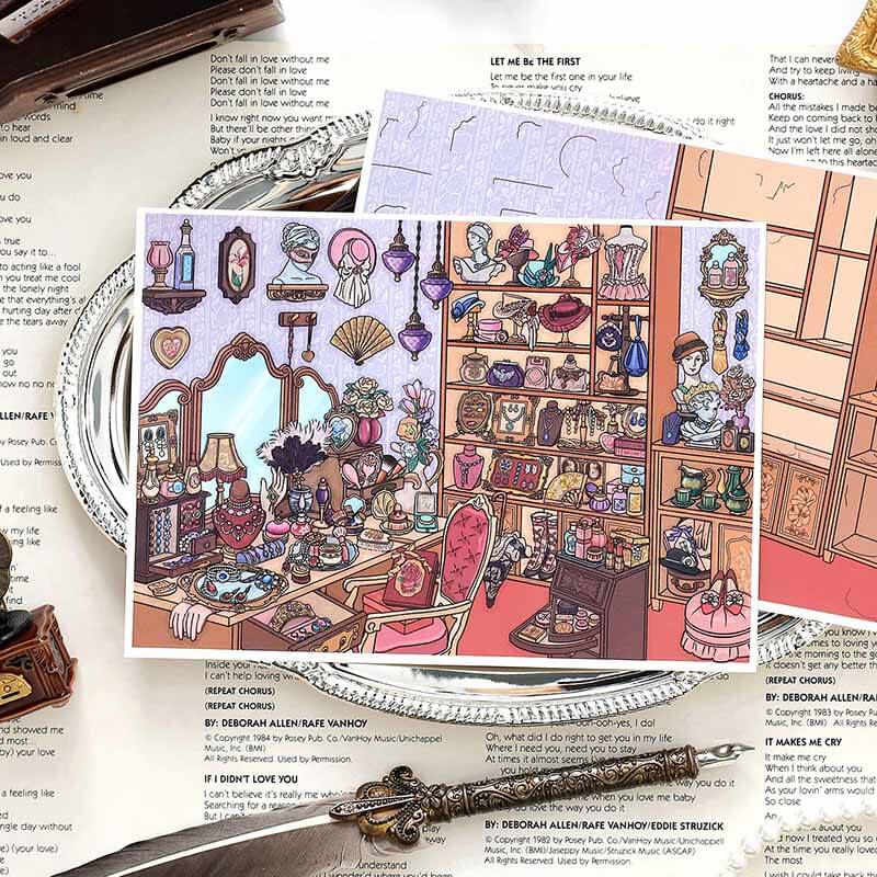 Time Atelier DIY 3D Scene Stickers 4 Cute Miniature Scenes(S)
