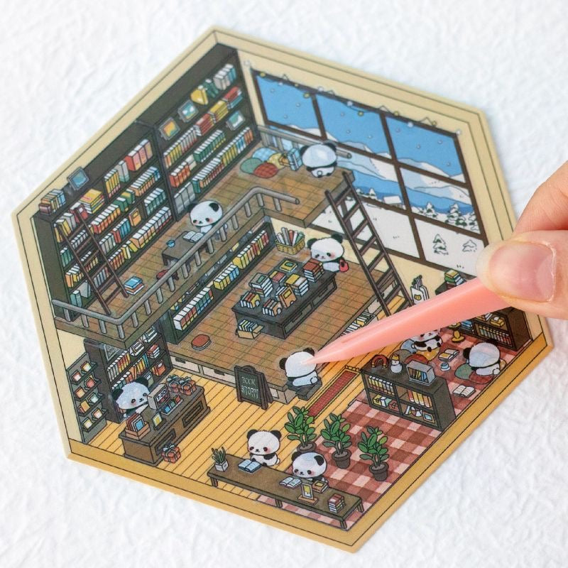 Panda Home Collection DIY 3D Scene Stickers 4 Cute Miniature Scenes(S)