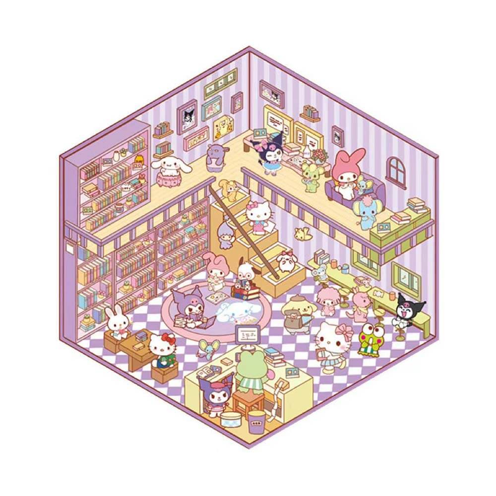 Sanrio Party DIY 3D Scene Stickers - 4 Cute Miniature Scenes