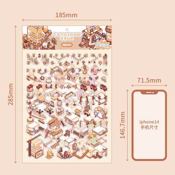 Enchanted Enterprises DIY 3D Scene Stickers 3 Cute Miniature Scenes
