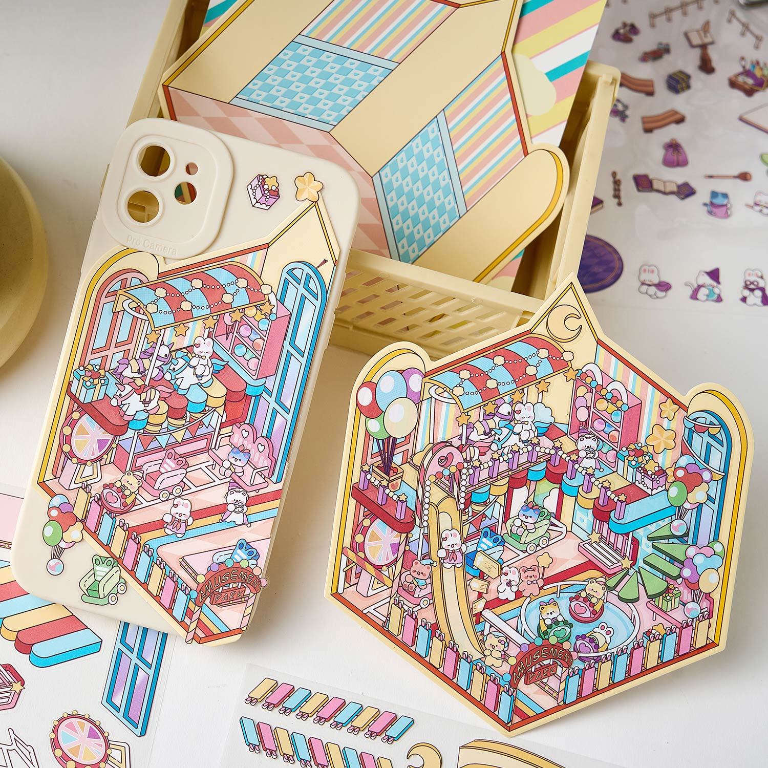 Magic Party Collection Scene Stickers - 4 Cute Miniature Scenes(S)