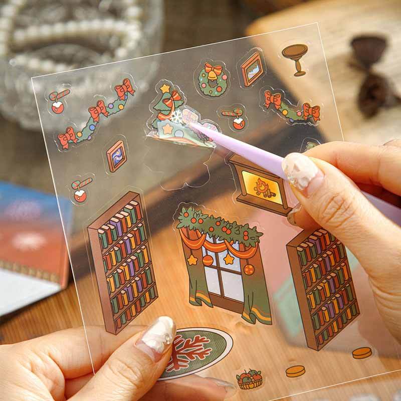 Little Town Tales DIY 3D Scene Stickers 4 Cute Miniature Scenes(S)