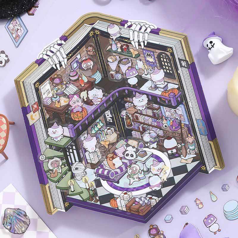Magic Ark World DIY 3D Scene Stickers - 4 Cute Miniature Scenes