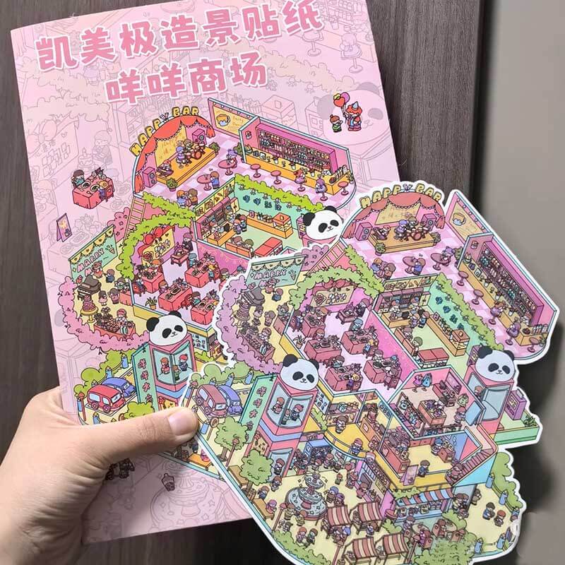 The Happy Hub DIY 3D Scene Stickers 2 Cute Miniature Scenes