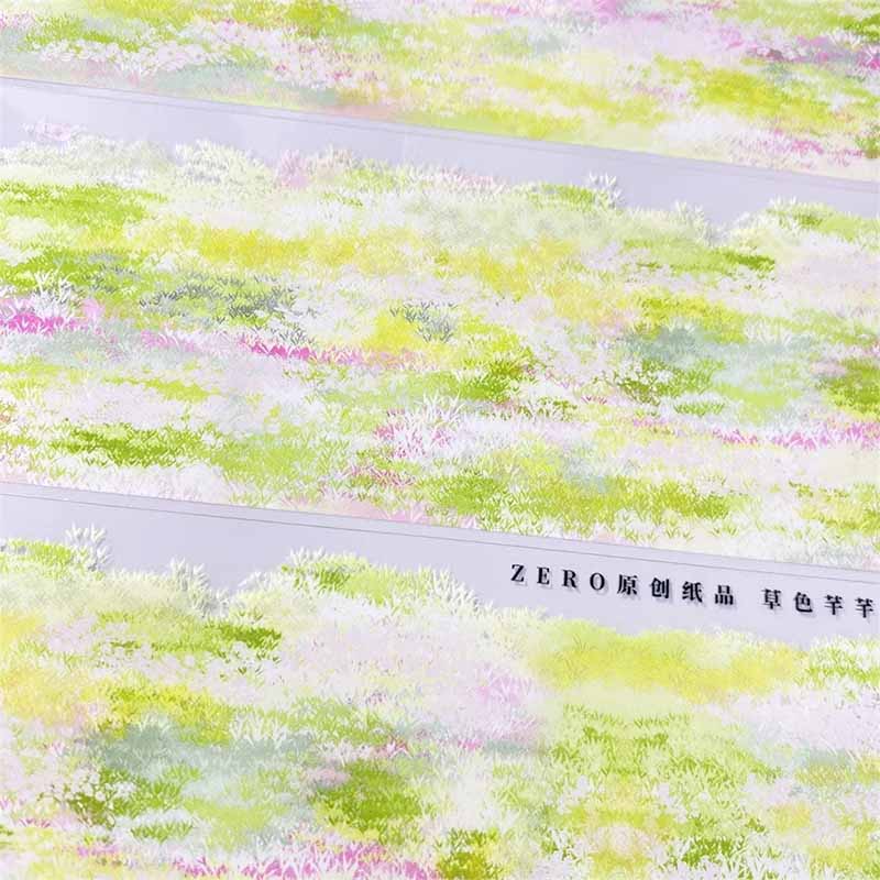 Verdant Meadow Series Landscape Journaling Washi Sticker Roll