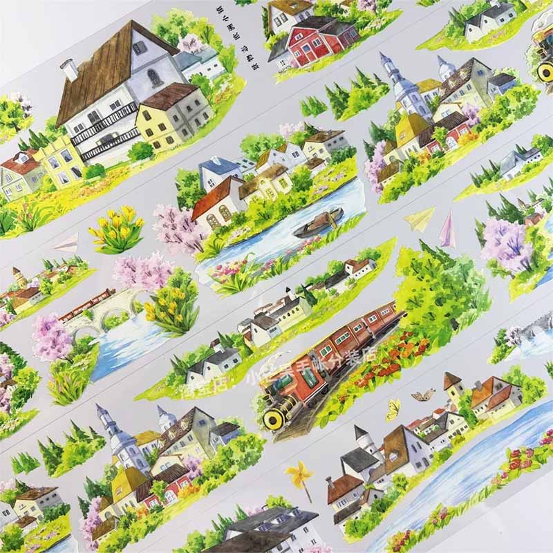 European Town PET Journal Collage Sticker