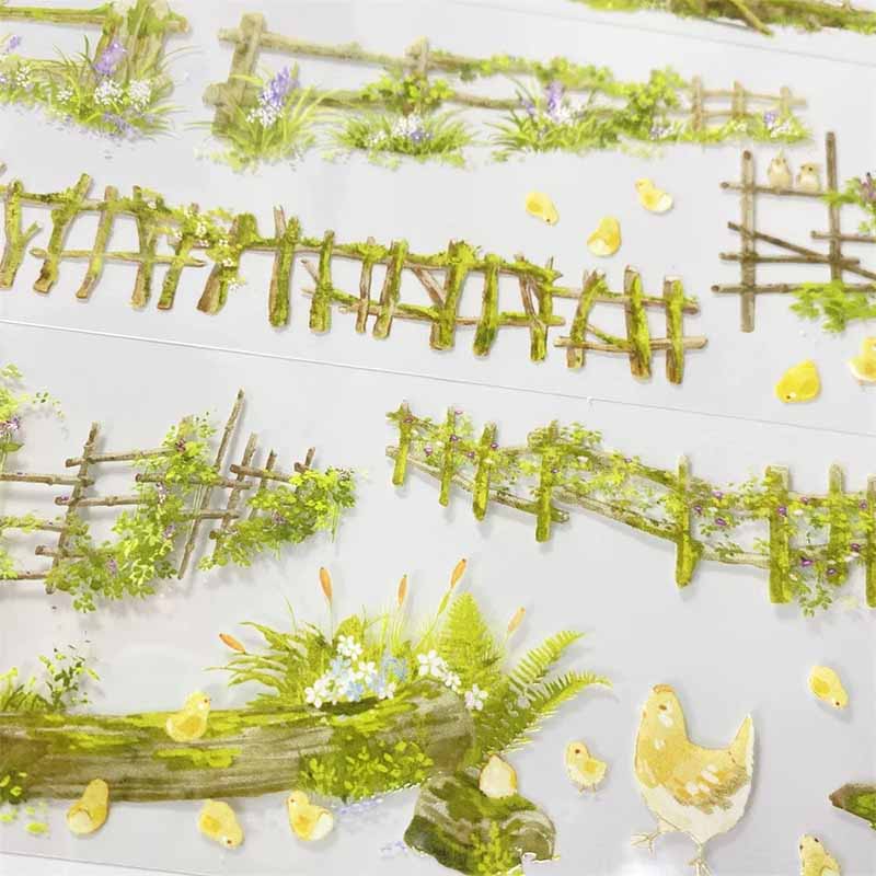 Spring Garden Journaling Scene PET Tape