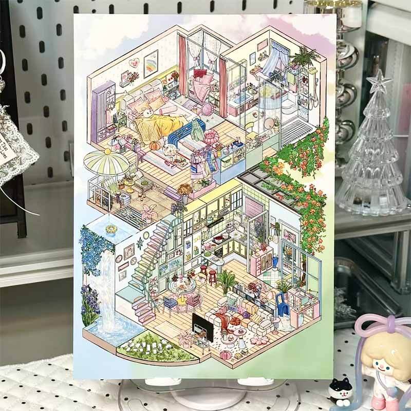 Woodland Haven DIY 3D Scene Stickers 2 Cute Scenes(xL)