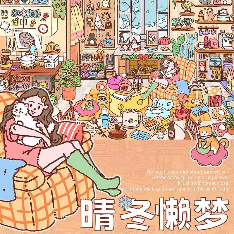 Lazy Dream DIY 3D Sticker 2 Cute Miniature Scenes(L)