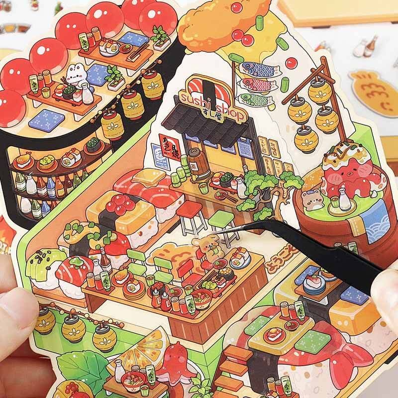 Epicurean Haven DIY 3D Scene Stickers 4 Cute Miniature Scenes(M)