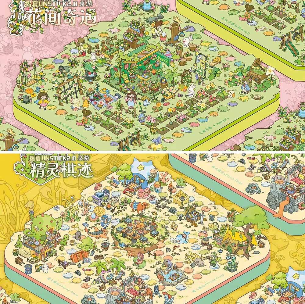 Enchanted Journey DIY 3D Scene Stickers 2 Cute Scenes(xL)