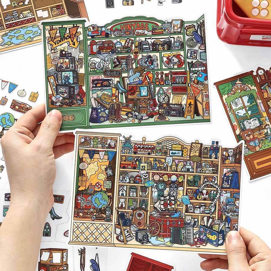 Playful Shop DIY 3D Sticker 4 Cute Miniature Scenes(S)