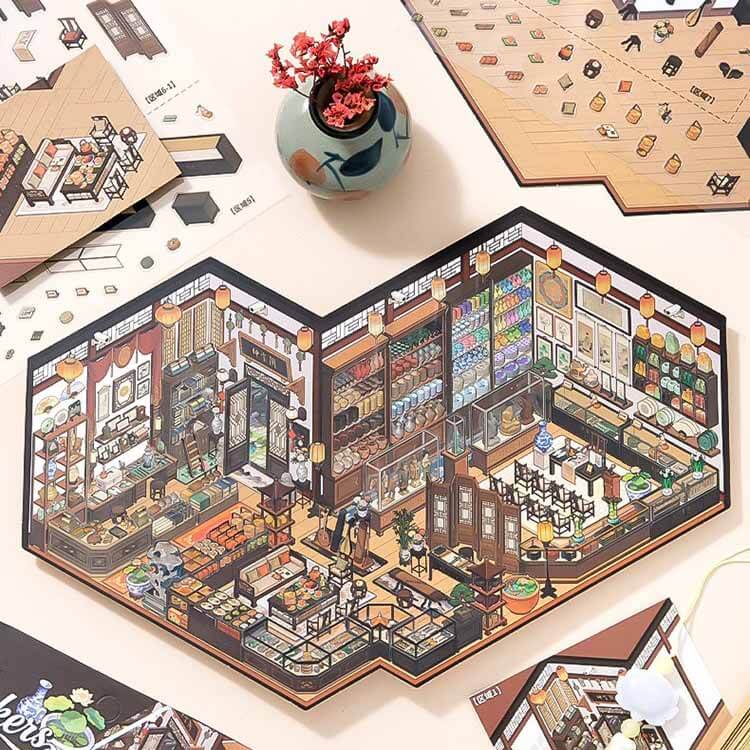 Urban Memory DIY 3D Scene Stickers 2 Cute Scenes(L)