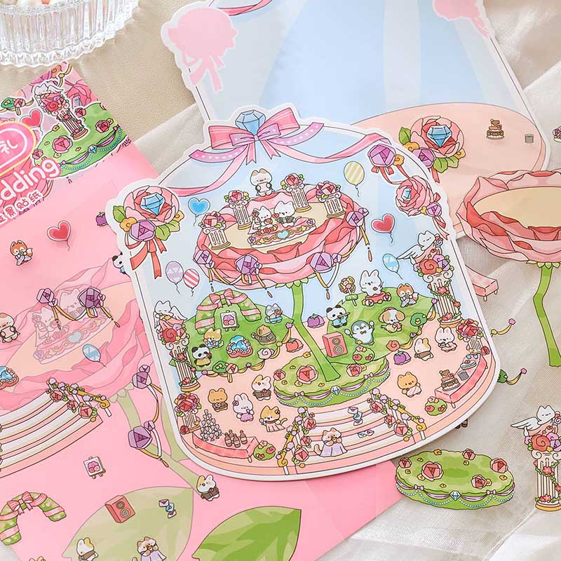 Eternal Vows DIY 3D Scene Stickers 4 Cute Miniature Scenes(M)