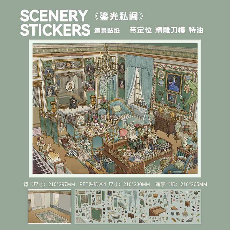 Meadow Melody DIY 3D Scene Stickers With Guide Lines(L)