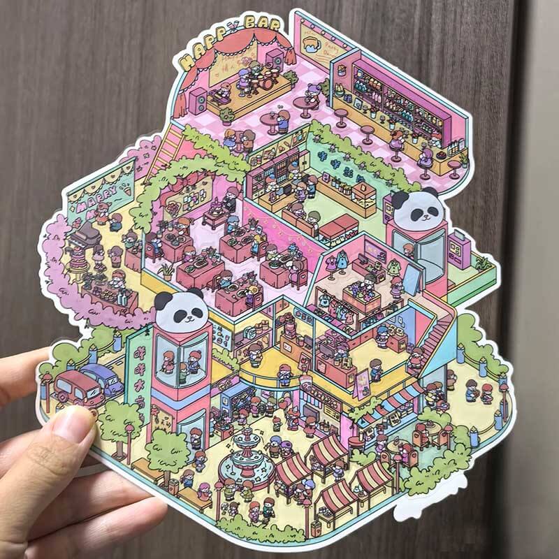 The Happy Hub DIY 3D Scene Stickers 2 Cute Miniature Scenes