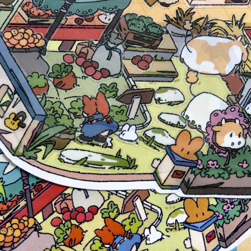 Alice's Life DIY 3D Scene Sticker Collection 2 Cute Miniature Scenes(L)