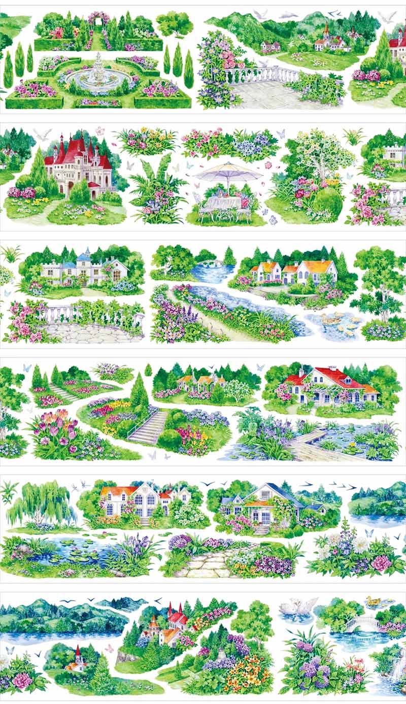 Green Corridor Song PET Journal Collage Sticker