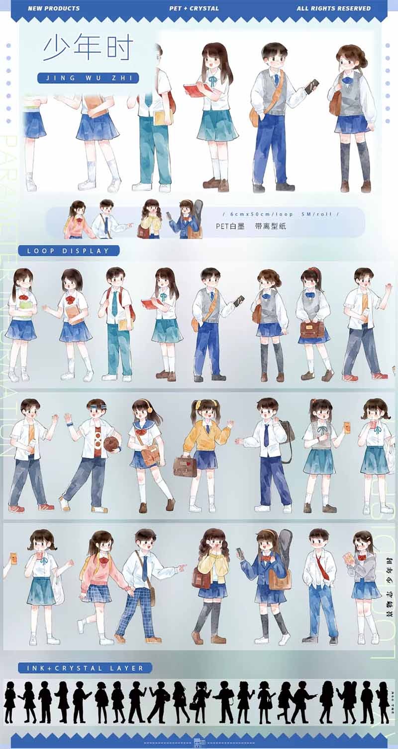 Street Sea View Pedestrian DIY Journal Sticker Tape
