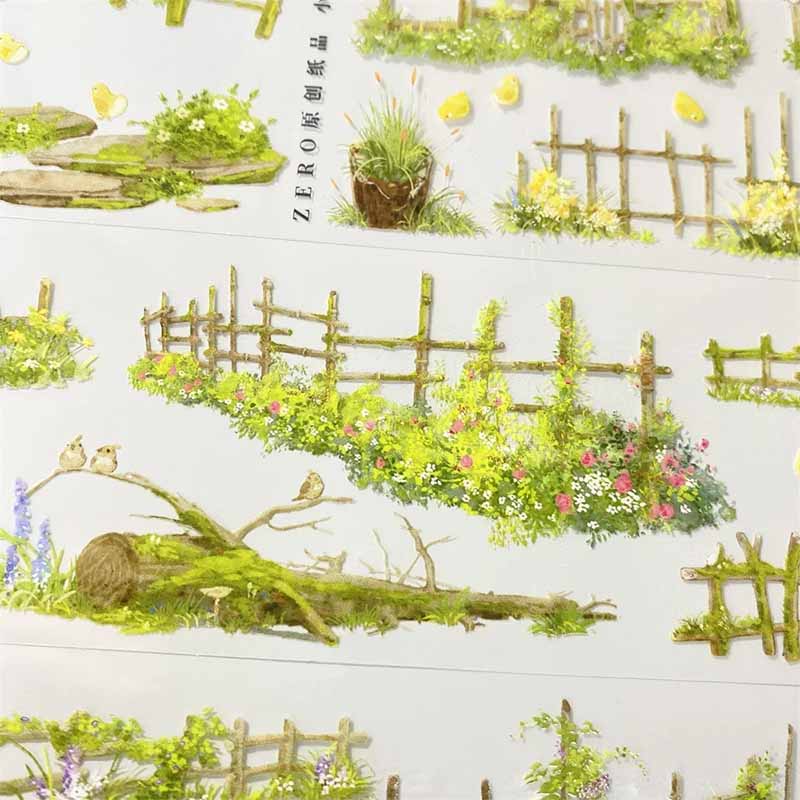 Spring Garden Journaling Scene PET Tape